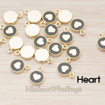 PD.1030-BL // Round Heart or Moon or Peace or Star of Hand or Crown Pendant, 2 Pc