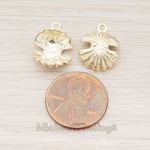 PD.1034 // Open Seashell Scallop Pendant, 2 Pc