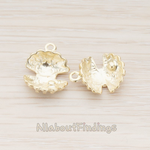 PD.1034 // Open Seashell Scallop Pendant, 2 Pc