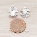 PD.1034 // Open Seashell Scallop Pendant, 2 Pc