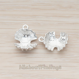 PD.1034 // Open Seashell Scallop Pendant, 2 Pc