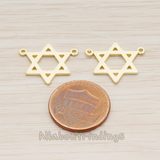 PD.1036 // Geometric Star Pendant, 2 Pc