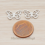 PD.1040 // Textured Butterfly Pendant, 2 Pc