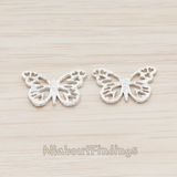 PD.1040 // Textured Butterfly Pendant, 2 Pc