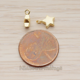 PD.1068 // Brushed Tiny Star Pendant, 2 Pc