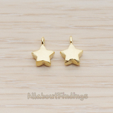 PD.1068 // Brushed Tiny Star Pendant, 2 Pc