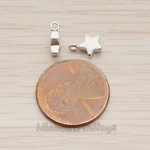 PD.1068 // Brushed Tiny Star Pendant, 2 Pc