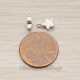 PD.1068 // Brushed Tiny Star Pendant, 2 Pc