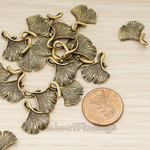 PD.1071 // Ginkgo Leaf Pendant, 2 Pc