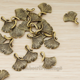 PD.1071 // Ginkgo Leaf Pendant, 2 Pc