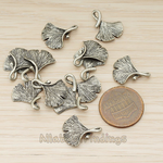 PD.1071 // Ginkgo Leaf Pendant, 2 Pc