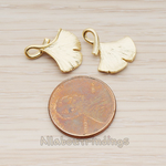 PD.1071 // Ginkgo Leaf Pendant, 2 Pc