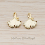 PD.1071 // Ginkgo Leaf Pendant, 2 Pc