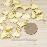 PD.1071 // Ginkgo Leaf Pendant, 2 Pc