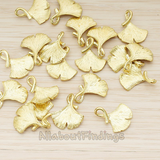 PD.1071 // Ginkgo Leaf Pendant, 2 Pc