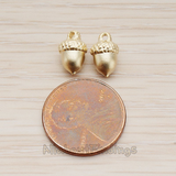 PD.1073 // Acorn Plated Pendant, 2 Pc