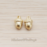 PD.1073 // Acorn Plated Pendant, 2 Pc