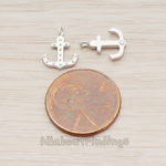 PD.1091 // Simple Anchor Charm Pendant, 2 Pc