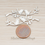 PD.1115 // Love Birds on Tree Branch Pendant, 2 Pc