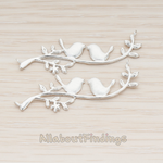 PD.1115 // Love Birds on Tree Branch Pendant, 2 Pc