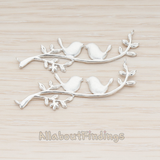 PD.1115 // Love Birds on Tree Branch Pendant, 2 Pc