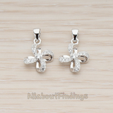 PD.1119 // Cubic Zircon Setting Pinwheel Pendant, 1 Pc