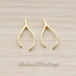 PD.1126 // Uneven Wishbone Pendant, 2 Pc