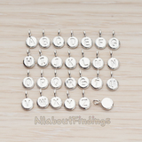 PD.1137 // Small Round Initial Pendant, 2 Pc