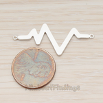 PD.1139 // Heartbeat Beep Effect Shaped Ver.2 Pendant, 2 Pc