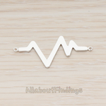 PD.1139 // Heartbeat Beep Effect Shaped Ver.2 Pendant, 2 Pc