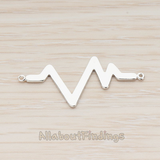 PD.1139 // Heartbeat Beep Effect Shaped Ver.2 Pendant, 2 Pc