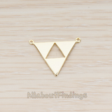 PD.1151 // Geometric Aztec Triangle Pendant, 2 Pc