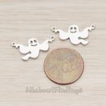 PD.1156 // Halloween Ghost Pendant, 2 Pc