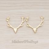 PD.1163 // Large Deer Antler Pendant, 2 Pc