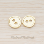 PD.1168-02 // Round Organic Button Shape Pendant, 2 Pc