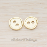 PD.1168-02 // Round Organic Button Shape Pendant, 2 Pc