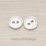 PD.1168-02 // Round Organic Button Shape Pendant, 2 Pc