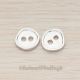 PD.1168-02 // Round Organic Button Shape Pendant, 2 Pc