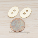 PD.1168-04 // Oval Organic Button Shape Pendant, 2 Pc