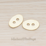 PD.1168-04 // Oval Organic Button Shape Pendant, 2 Pc