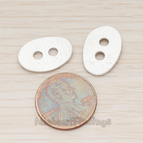 PD.1168-04 // Oval Organic Button Shape Pendant, 2 Pc