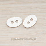 PD.1168-04 // Oval Organic Button Shape Pendant, 2 Pc