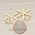 PD.1169 // Cubic Zirconia Setting Double Starfish Pendant, 2 Pc