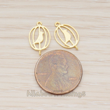 PD.1193 // Bird in a Cage Silhouette Pendant, 2 Pc