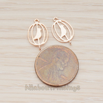 PD.1193 // Bird in a Cage Silhouette Pendant, 2 Pc