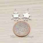 PD.1205 // Cubic Zirconia Setting Animation Robot Pendant, 2 Pc