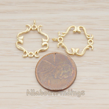 PD.1224 // Diamond Shape Leaf Vine Pendant, 2 Pc