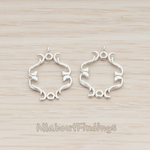 PD.1224 // Diamond Shape Leaf Vine Pendant, 2 Pc