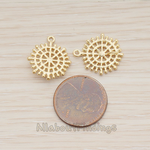 PD.1225 // Compass Pattern Multi Circle Geometric Pendant, 2 Pc