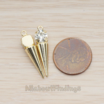 PD.1232-02 // Cubic Setting Spike Pendant, 2 Pc